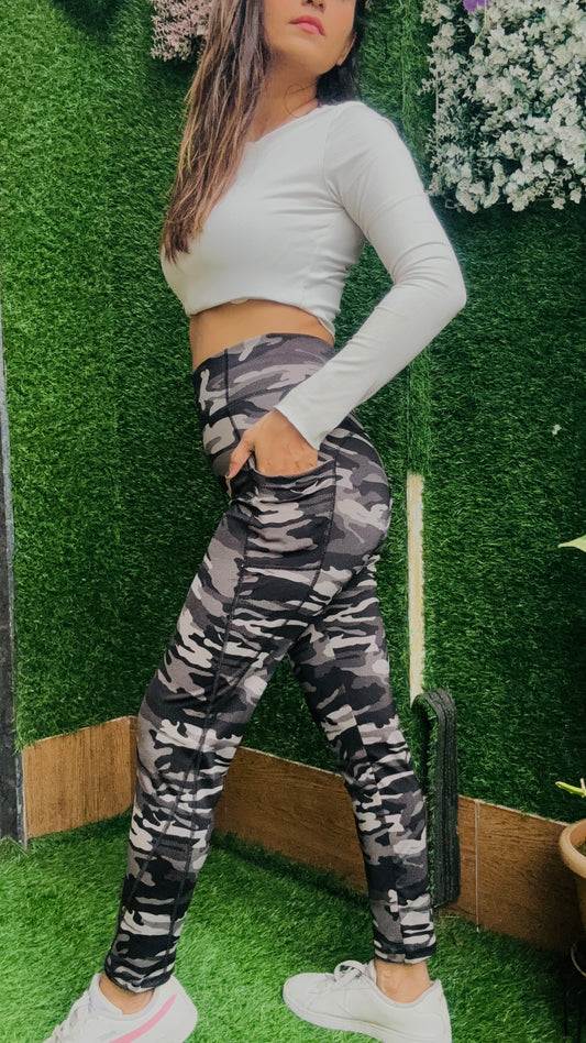 Women’s Military-Inspired High-Waist Gym & Yoga Pants