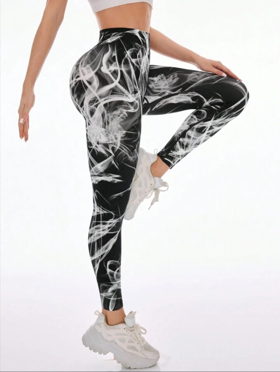 Women's Novelty High Waist Yoga Leggings Tummy Control Workout Running 4 Way Stretch Yoga Pants