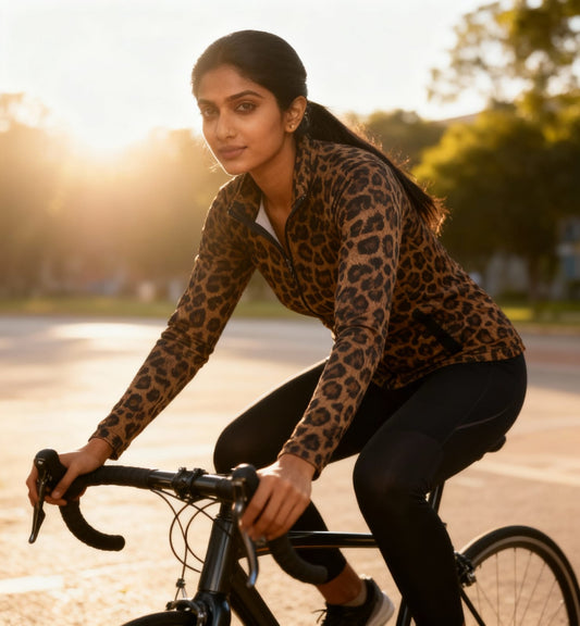 Leopard Print Women’s Full-Zip Athletic Jacket