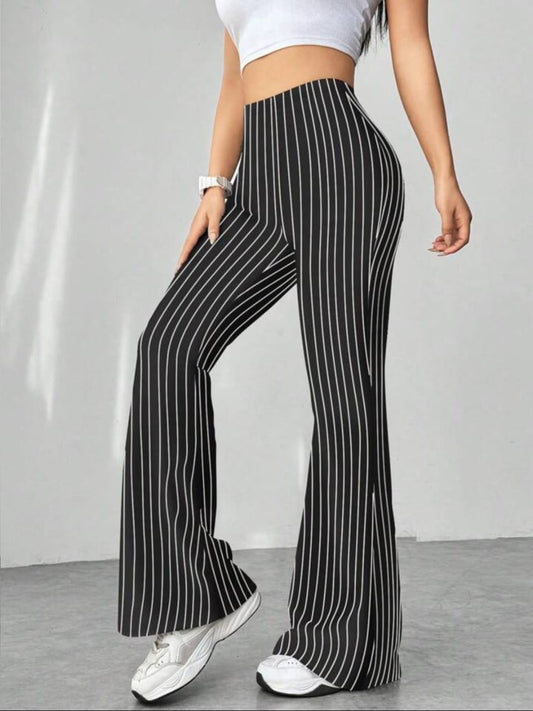 Women's formal strip flare pant or plazo pant