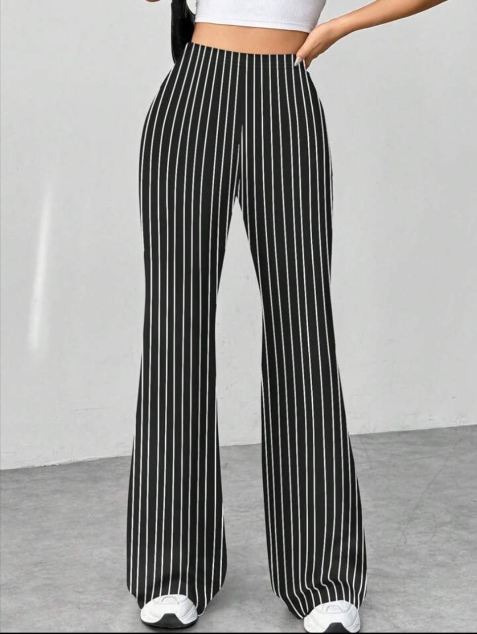 Women's formal strip flare pant or plazo pant