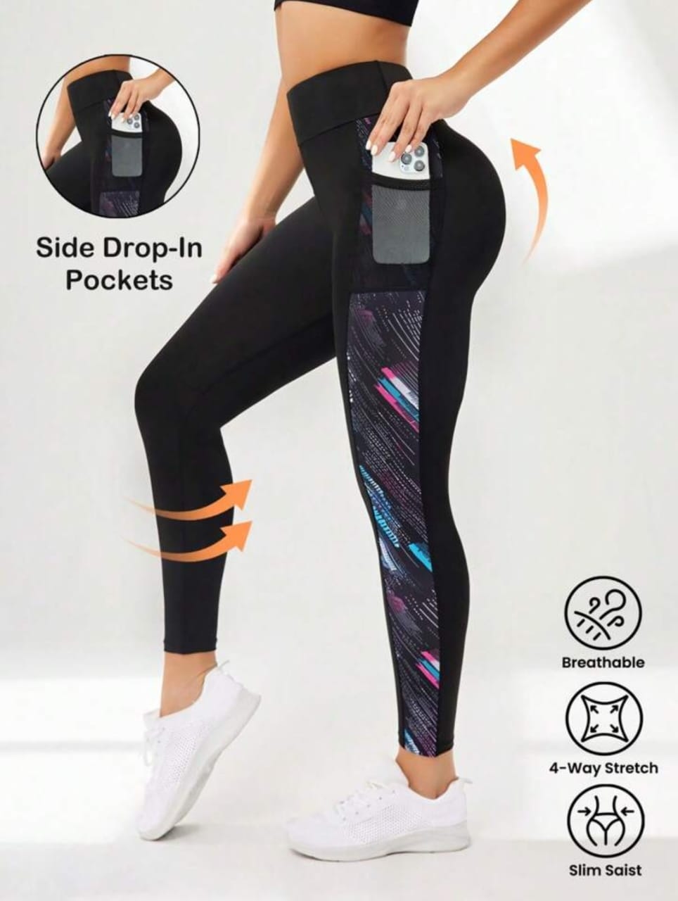 Sport Studio Trending Women's High Waist Mobile Pocket gym/yoga/daily wear track pants.