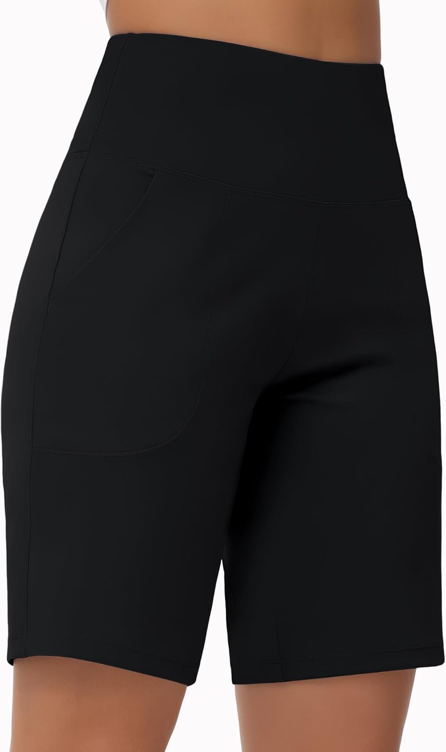 Women's High Waisted Bermuda Workout Shorts Long Shorts