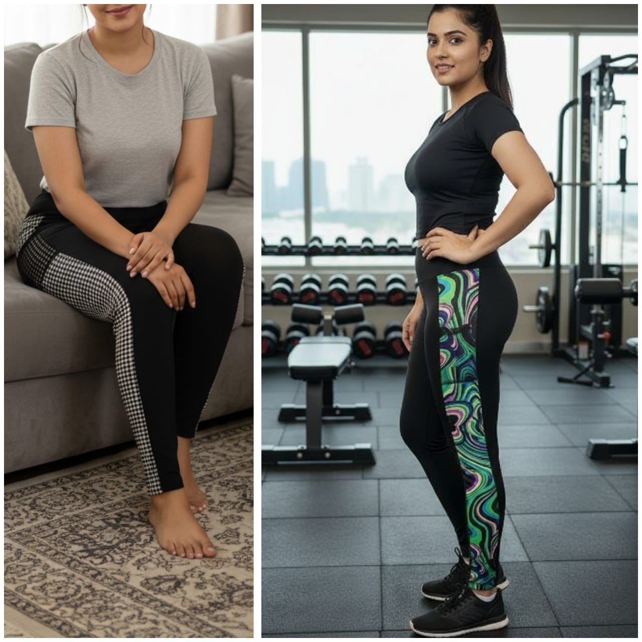 Pack of 2 Trendy Track Pants – Side Panel Design With Net Pocket.