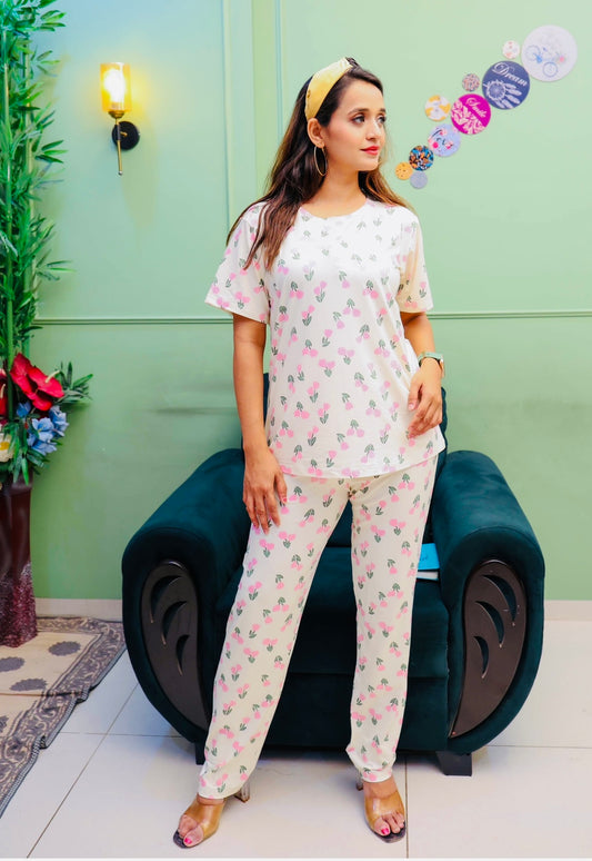 Active Girls T shirt & Pyjama Combo set