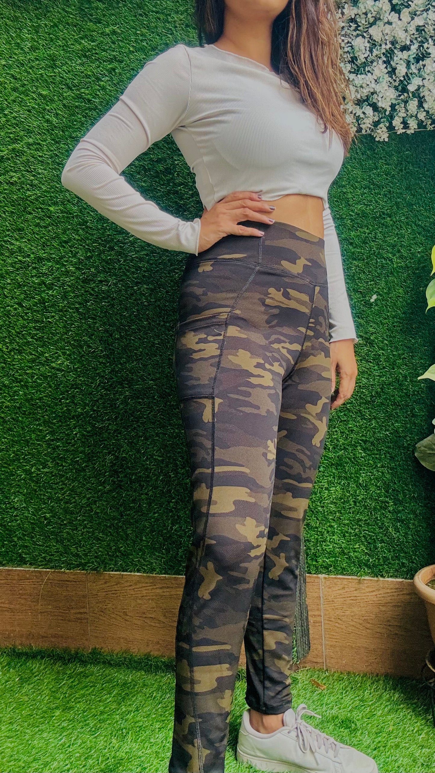 Women’s Military-Inspired  High-Waist Gym & Yoga Pants