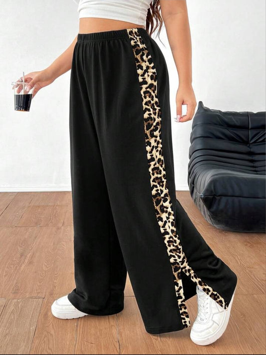 Tiger Print Side Strip Plazo
