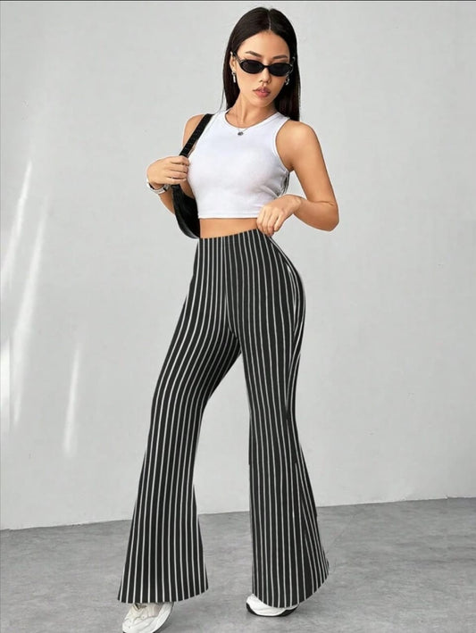 Women's formal strip flare pant or plazo pant