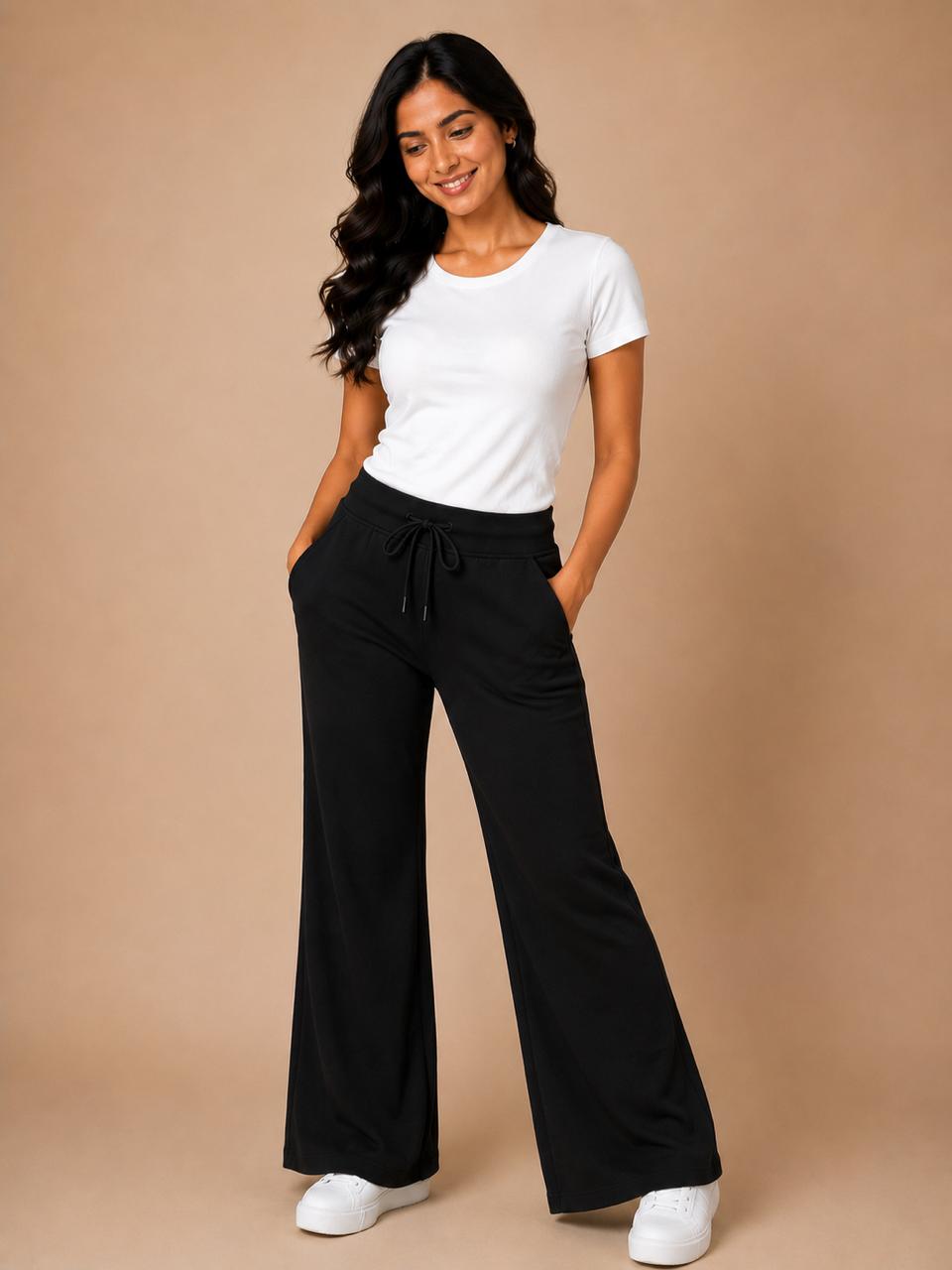 Sage Green Wide-Leg Lounge Pants